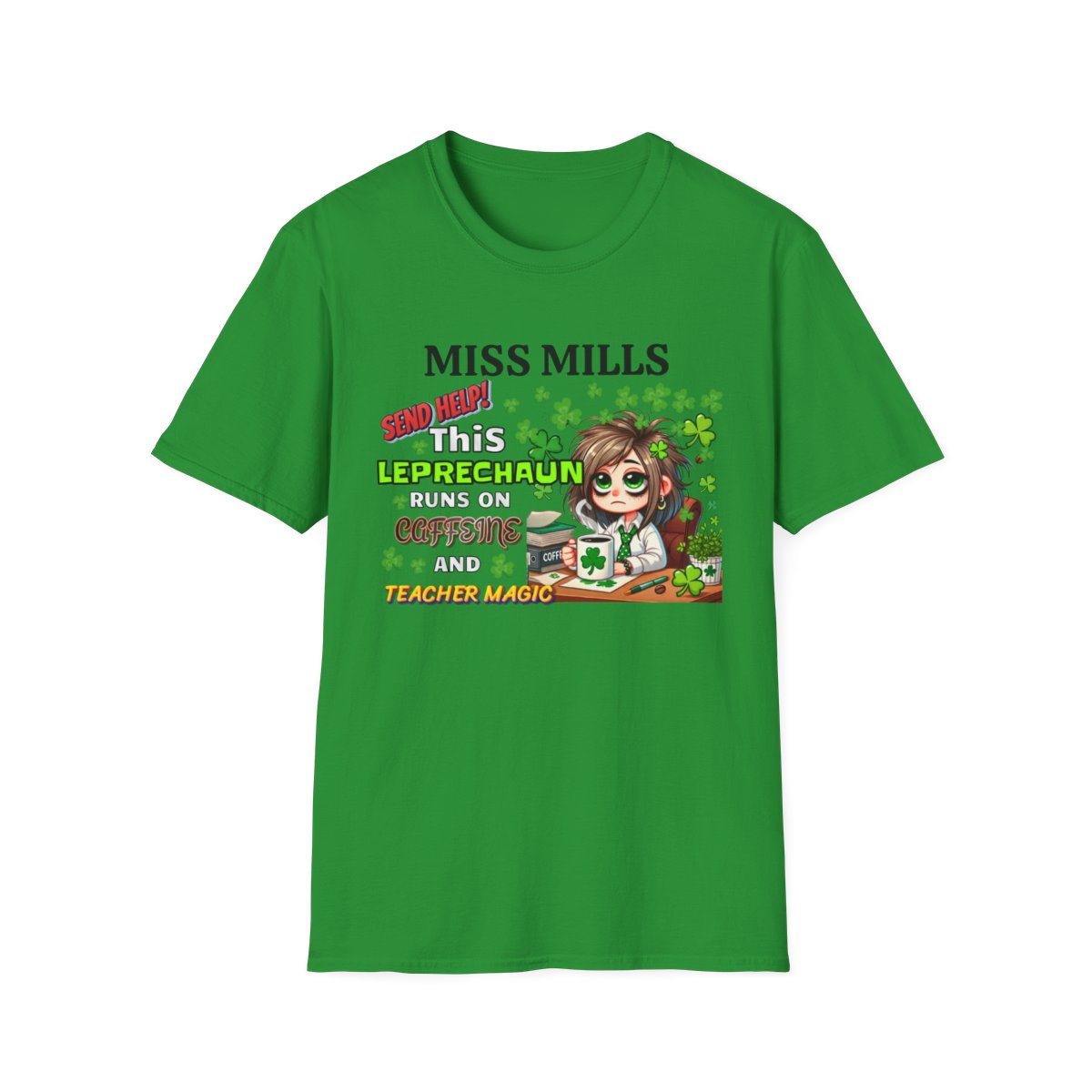 Whimsical Personalized St. Patrick's Day Unisex Tee, Teacher Gift, Funny Leprechaun Shirt