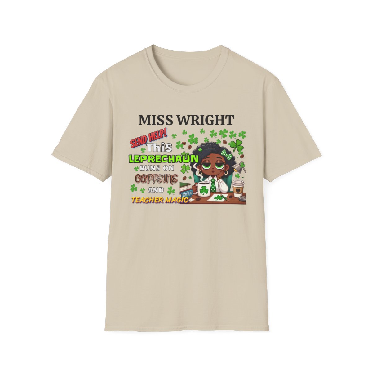 Whimsical Personalized St. Patrick's Day Unisex Tee, Teacher Gift, Funny Leprechaun Shirt