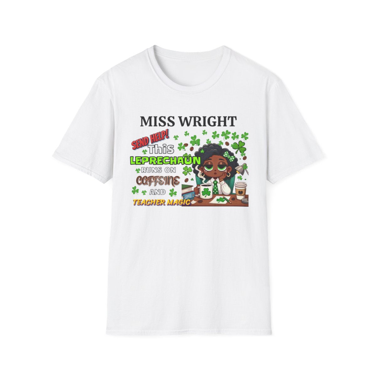 Whimsical Personalized St. Patrick's Day Unisex Tee, Teacher Gift, Funny Leprechaun Shirt