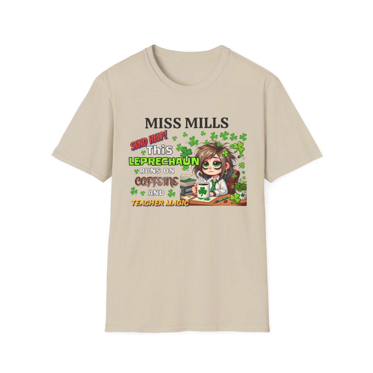 Whimsical Personalized St. Patrick's Day Unisex Tee, Teacher Gift, Funny Leprechaun Shirt