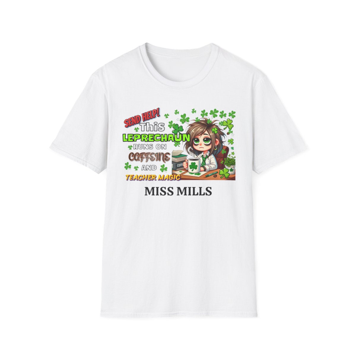 Whimsical Personalized St. Patrick's Day Unisex Tee, Teacher Gift, Funny Leprechaun Shirt