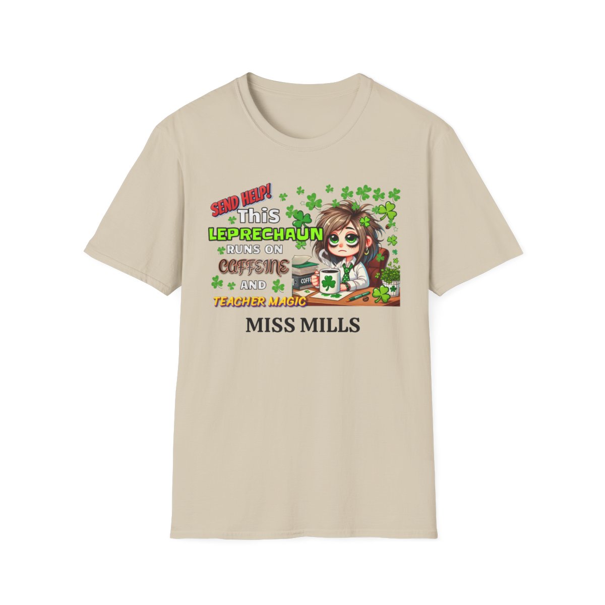 Whimsical Personalized St. Patrick's Day Unisex Tee, Teacher Gift, Funny Leprechaun Shirt