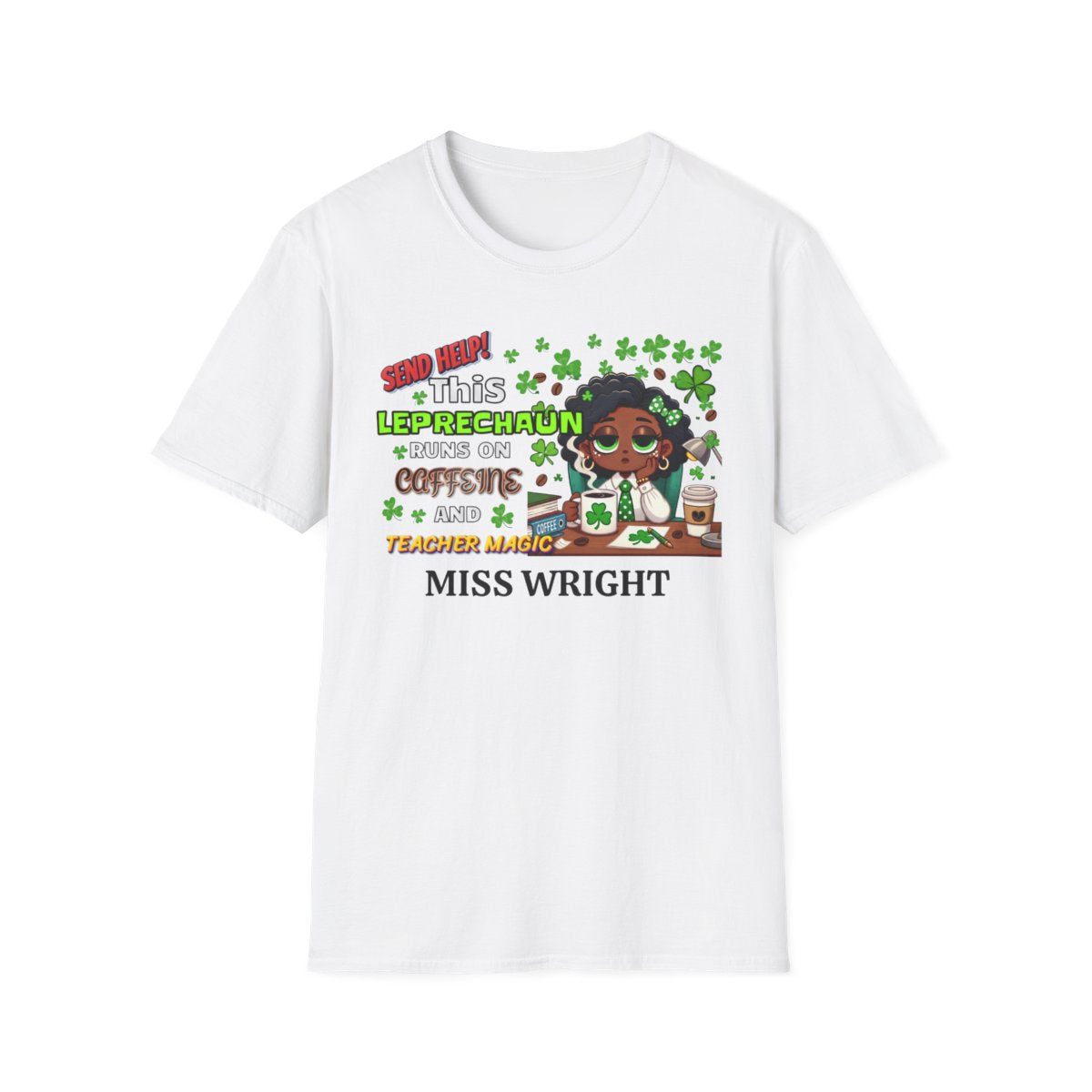 Whimsical Personalized St. Patrick's Day Unisex Tee, Teacher Gift, Funny Leprechaun Shirt