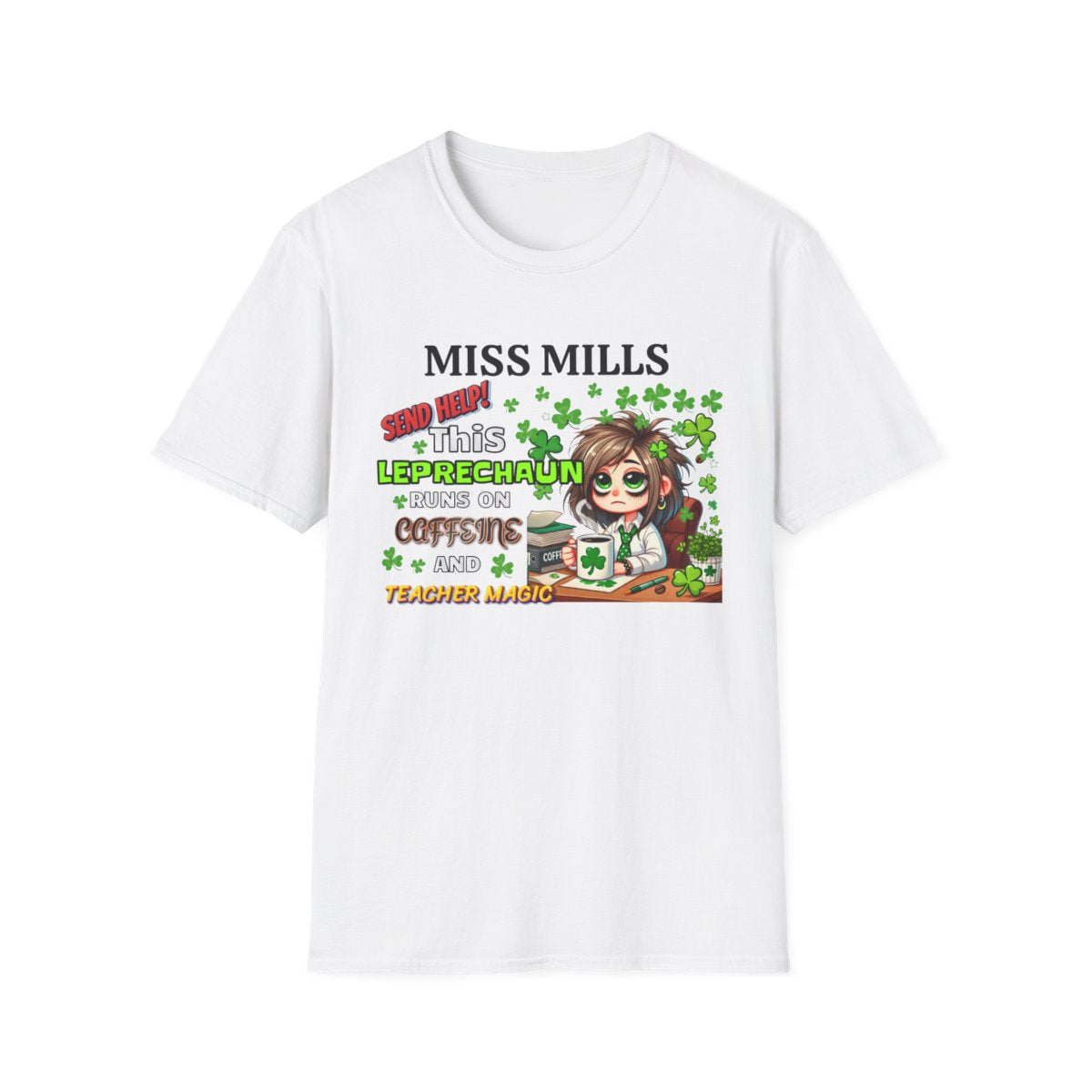 Whimsical Personalized St. Patrick's Day Unisex Tee, Teacher Gift, Funny Leprechaun Shirt
