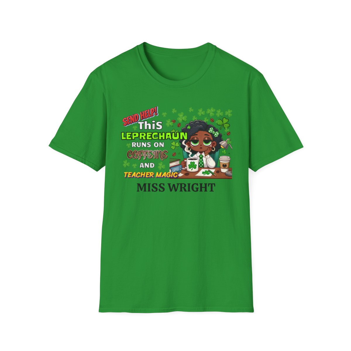Whimsical Personalized St. Patrick's Day Unisex Tee, Teacher Gift, Funny Leprechaun Shirt