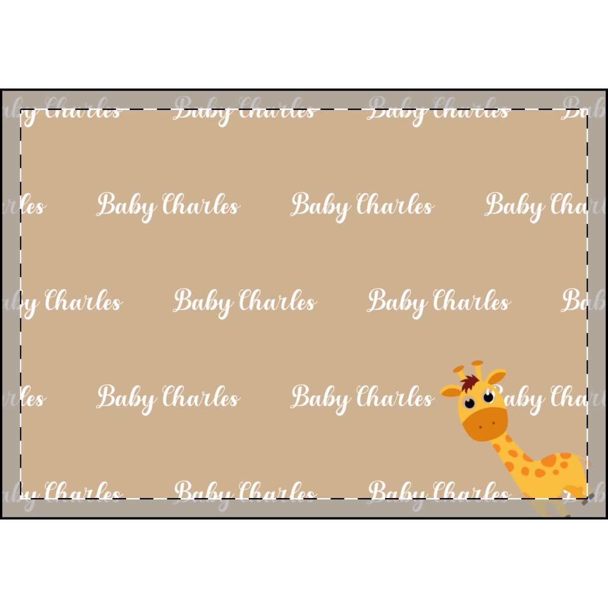 Personalized Cozy Giraffe Baby Blanket - Velveteen Plush for Nursery Decor