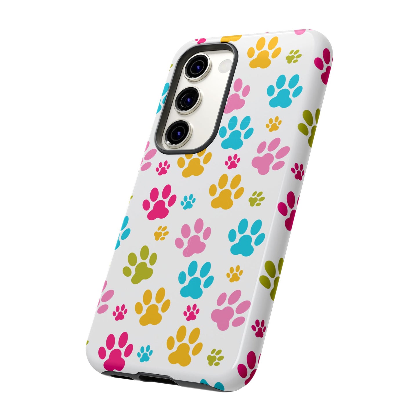 Colorful Pet Paw Print Phone Case for Dog Loves for Samsung