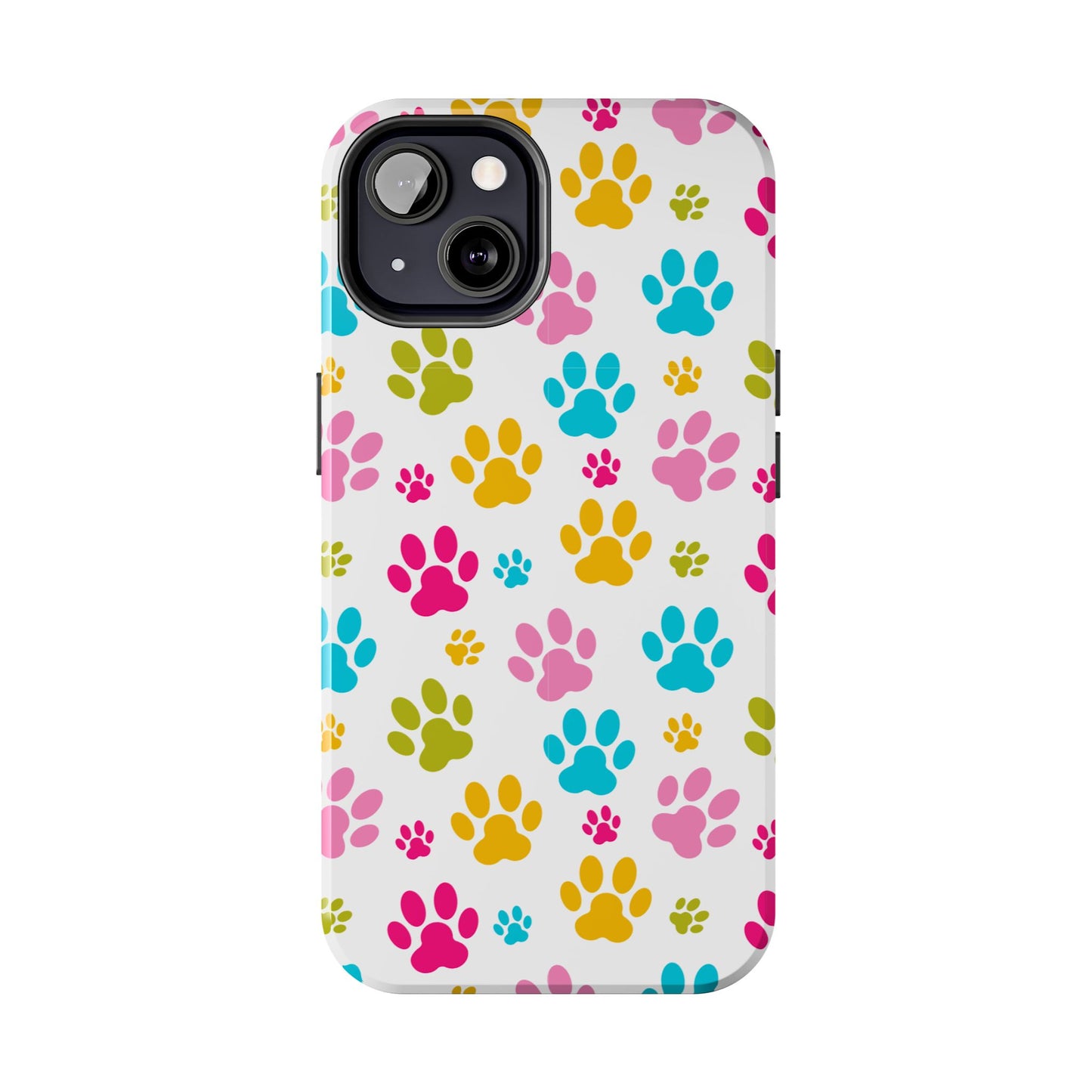 Colorful Pet Paw Print Tough Phone Case for Dog Loves for Iphone