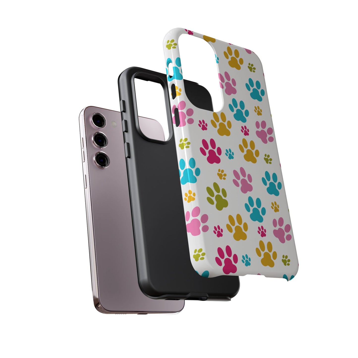 Colorful Pet Paw Print Phone Case for Dog Loves for Samsung