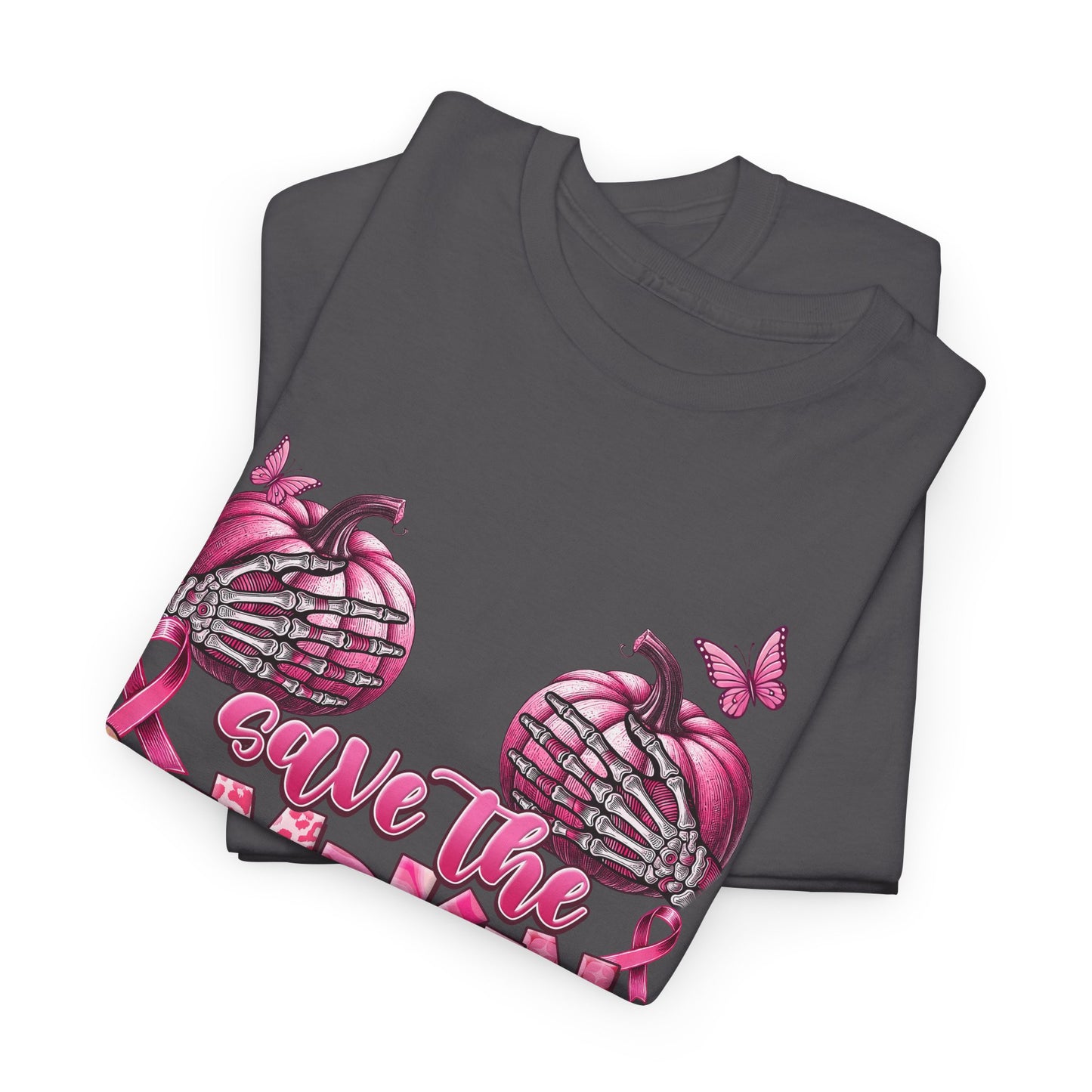 Save the Pumpkins Unisex Tee | Fall Fashion & Breast Cancer Awareness