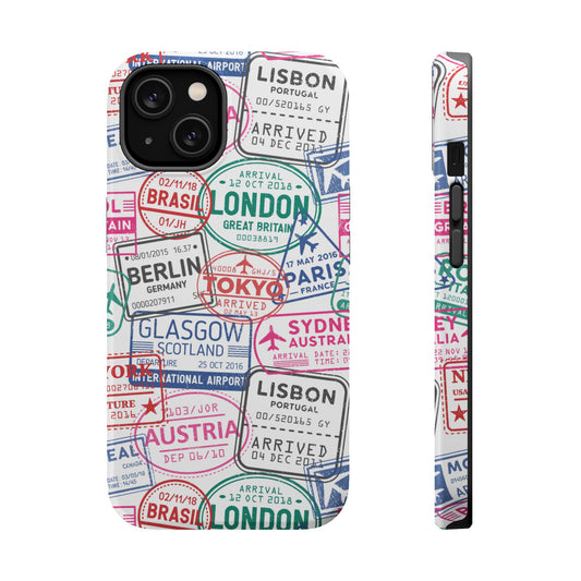Travel-Inspired, Passport, Travelers, Adventure Stamp, Unique MAGNETIC Phone Case