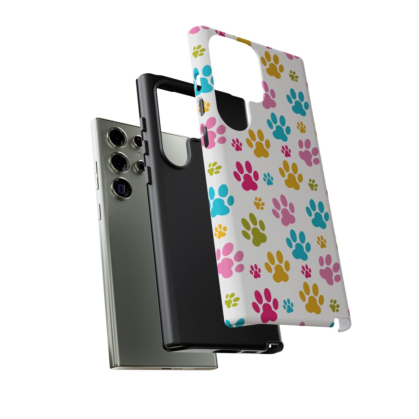 Colorful Pet Paw Print Phone Case for Dog Loves for Samsung