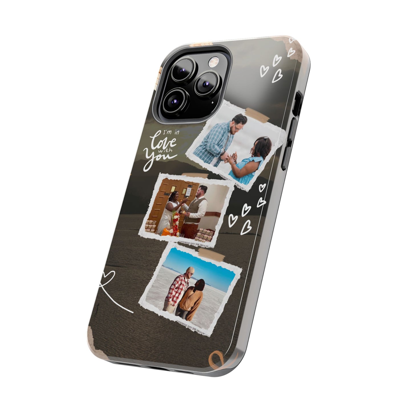 Personalized I'm in love with you Custom 3 Photo Tough Phone Case for Iphone