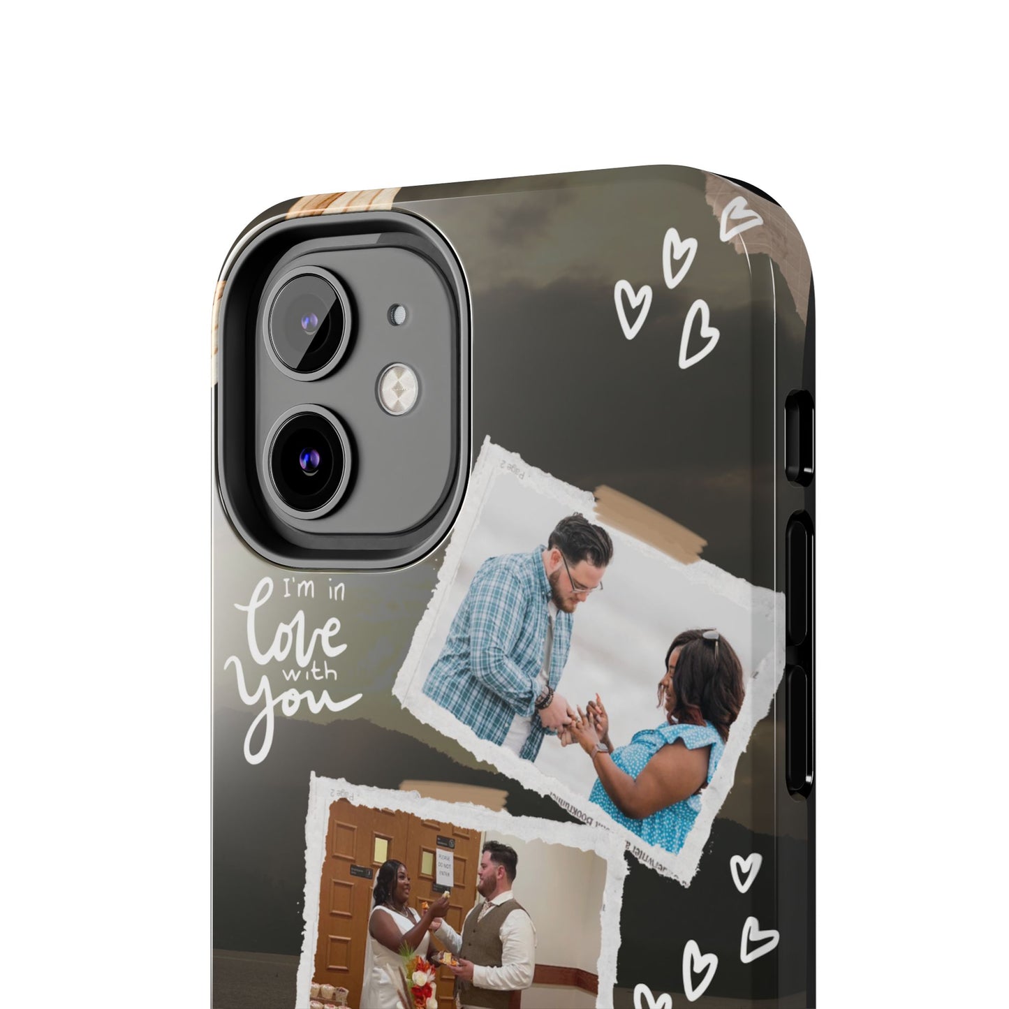 Personalized I'm in love with you Custom 3 Photo Tough Phone Case for Iphone