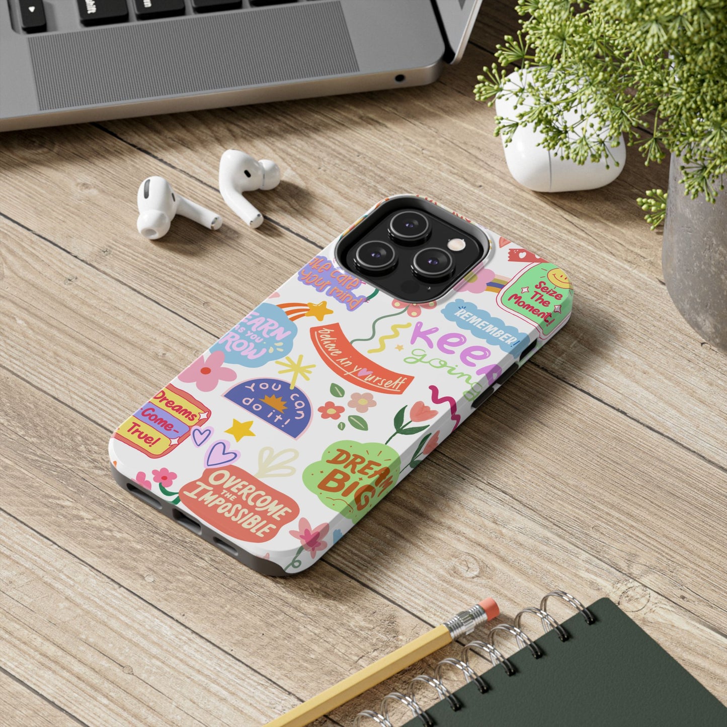 Inspirational, Motivational Phone Case, Cute Floral, Confidence Case, Gift for Her, Positive Vibes