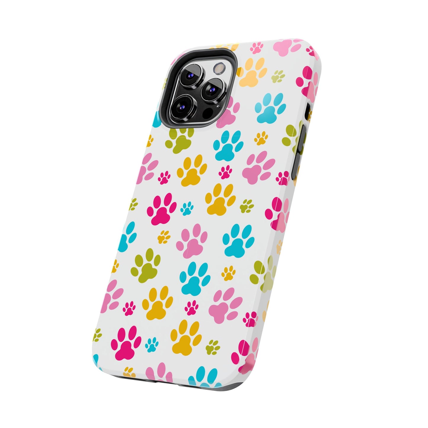 Colorful Pet Paw Print Tough Phone Case for Dog Loves for Iphone