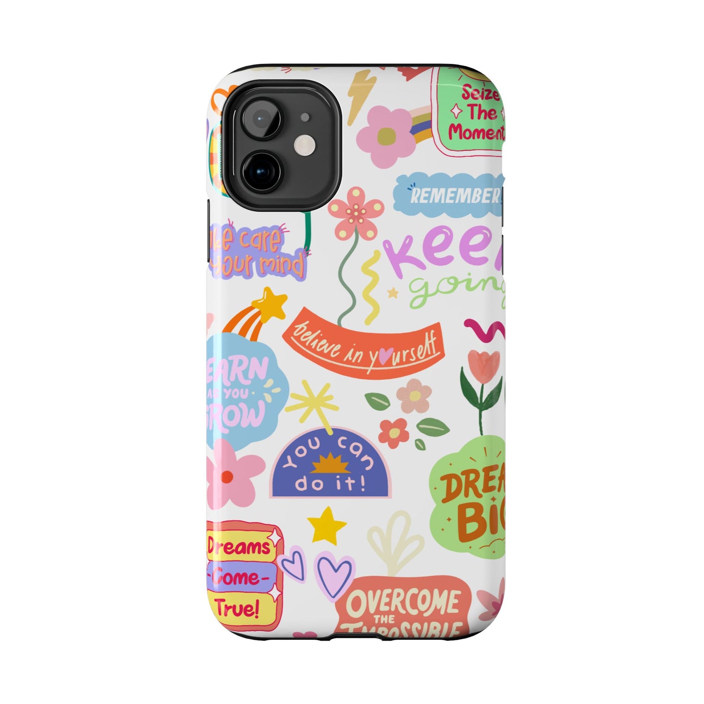 Inspirational, Motivational Phone Case, Cute Floral, Confidence Case, Gift for Her, Positive Vibes