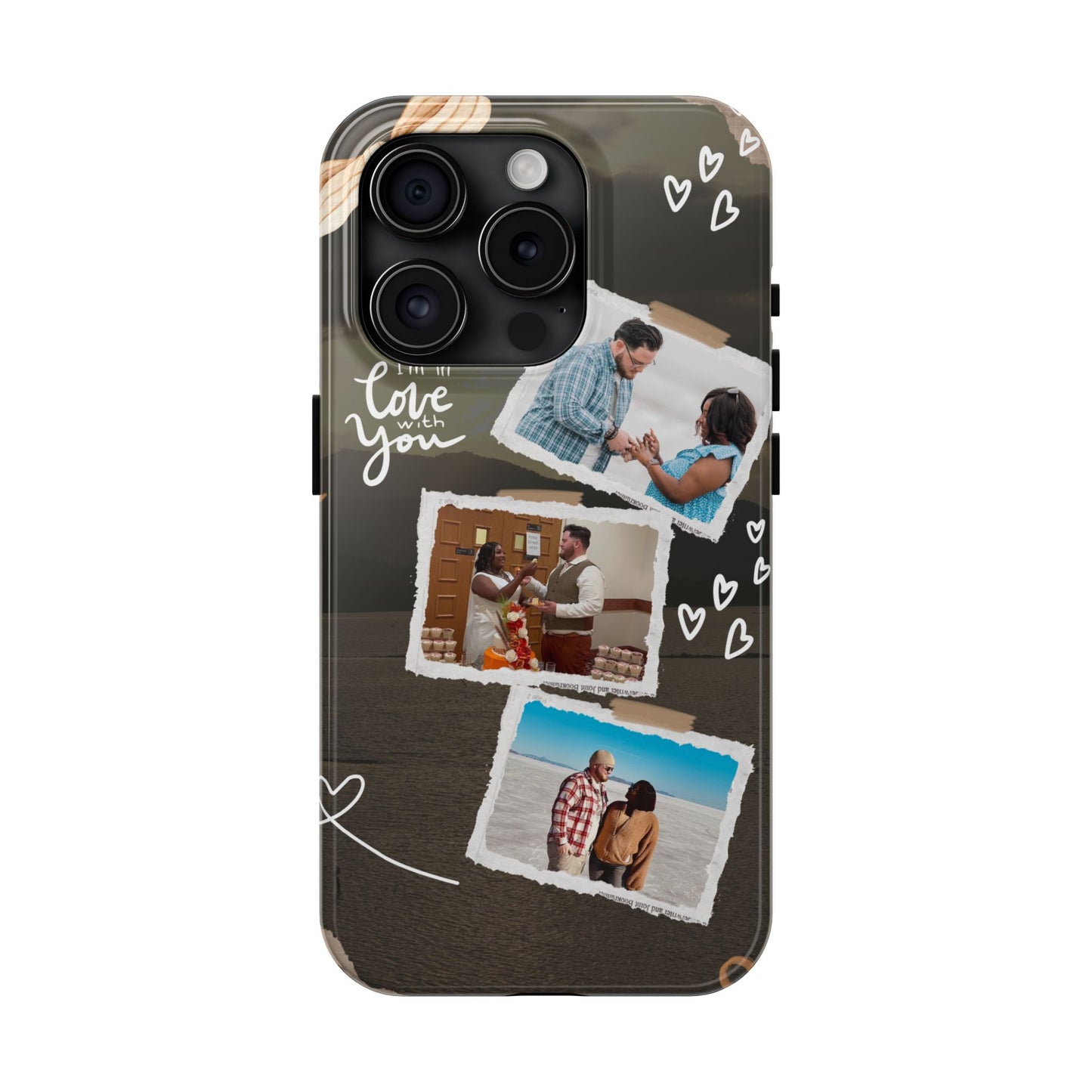 Personalized I'm in love with you Custom 3 Photo Tough Phone Case for Iphone