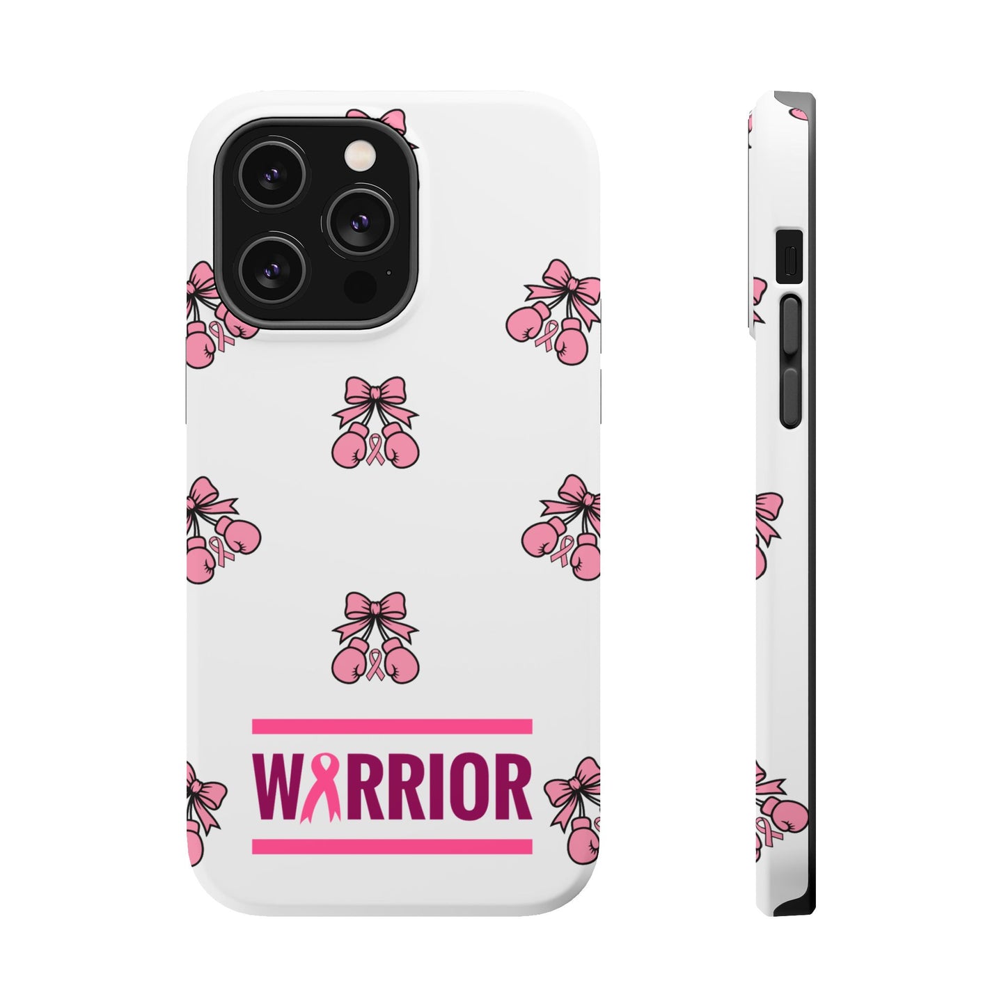 Warrior Bow Pink Magnetic Phone Case, Support Breast Cancer Awareness, Gift for Cancer Fighters for Iphone
