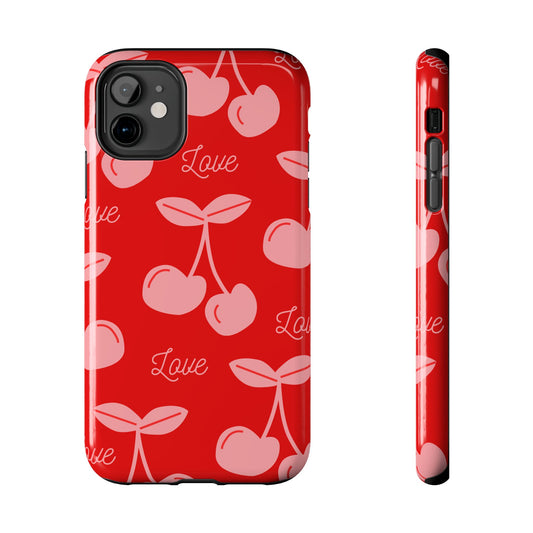 Cute Cherry Love Tough Phone Cases
