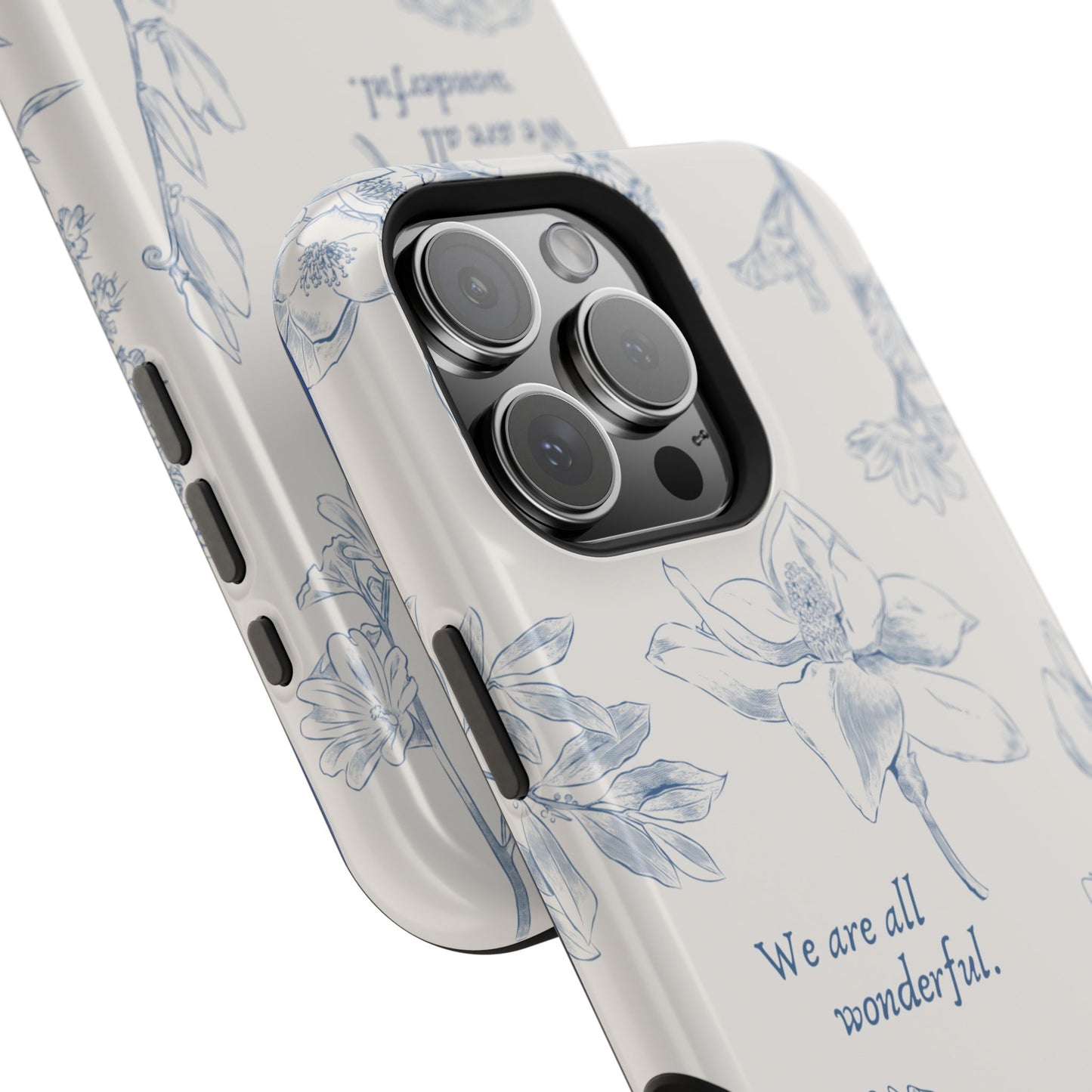 We are all wonderful- Inspirational Floral Design Tough MAGNETIC Phone Case