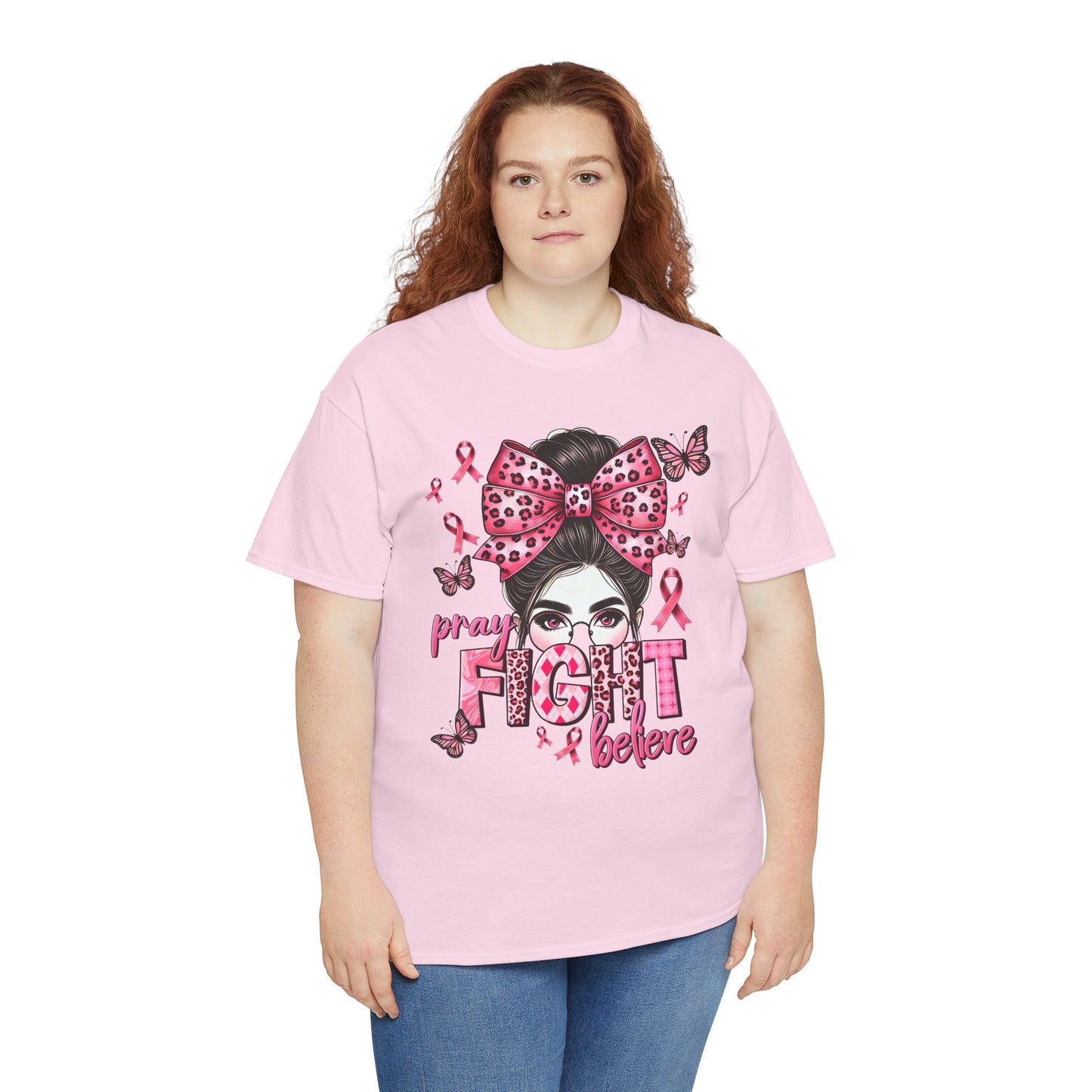 Pray Fight Believe Breast Cancer Awareness Tee