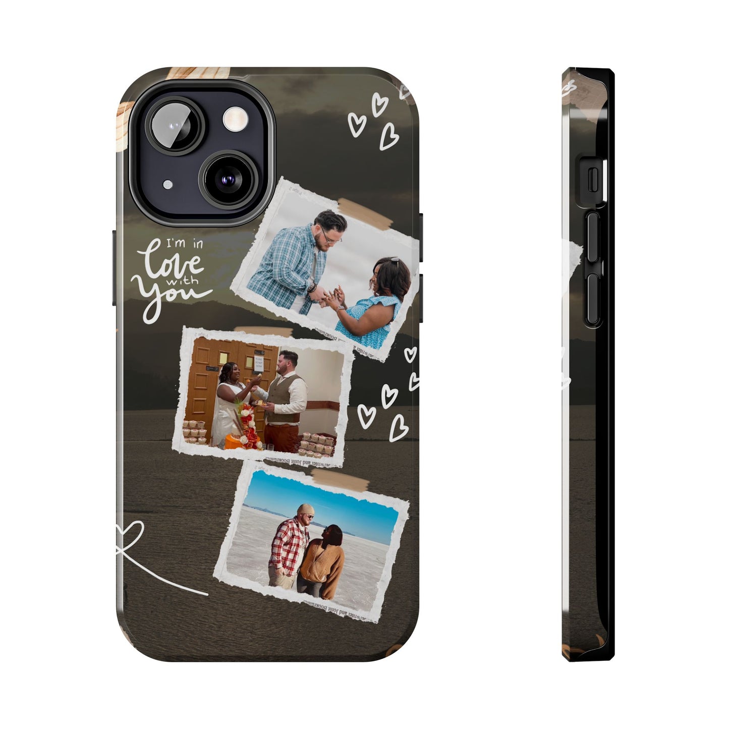 Personalized I'm in love with you Custom 3 Photo Tough Phone Case for Iphone