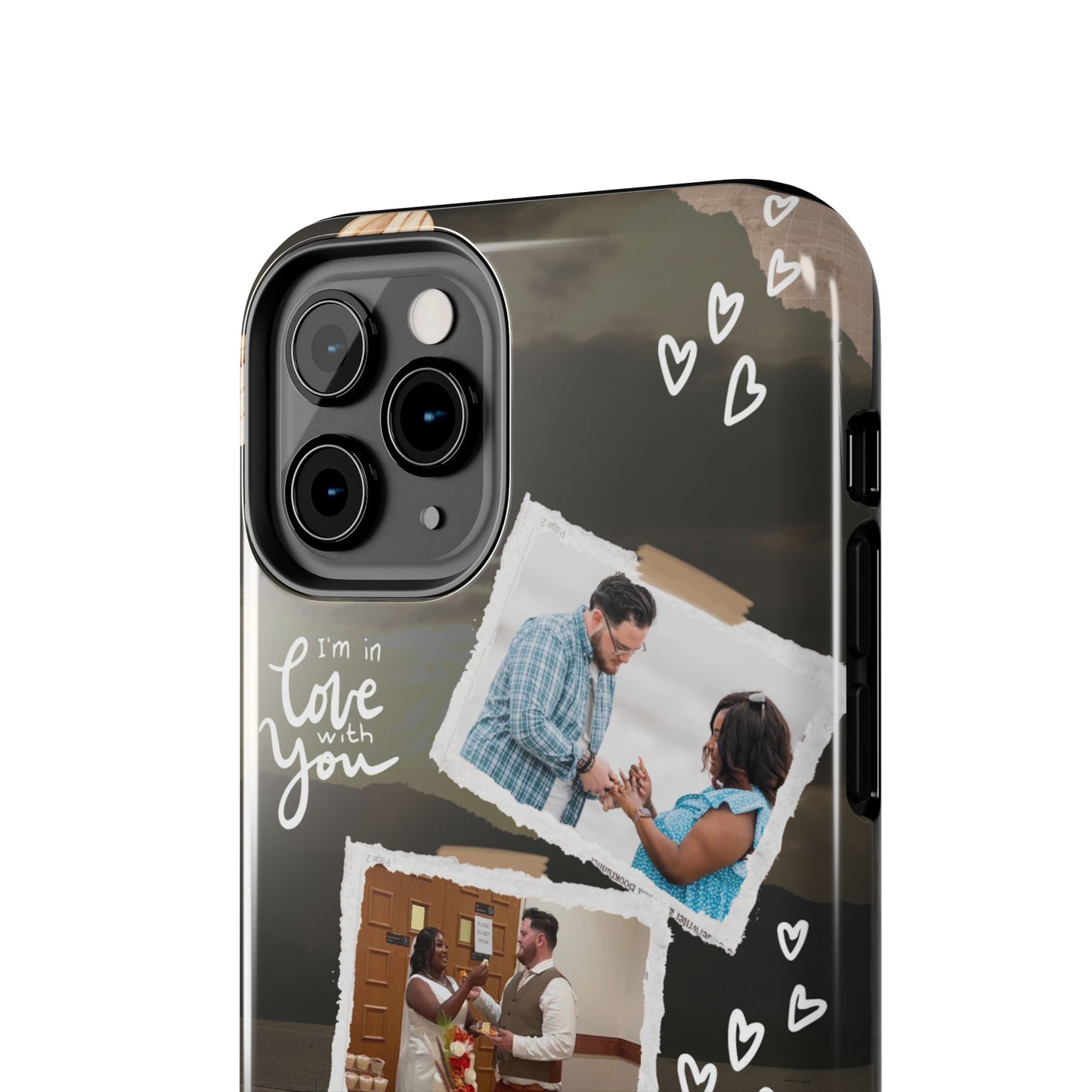 Personalized I'm in love with you Custom 3 Photo Tough Phone Case for Iphone