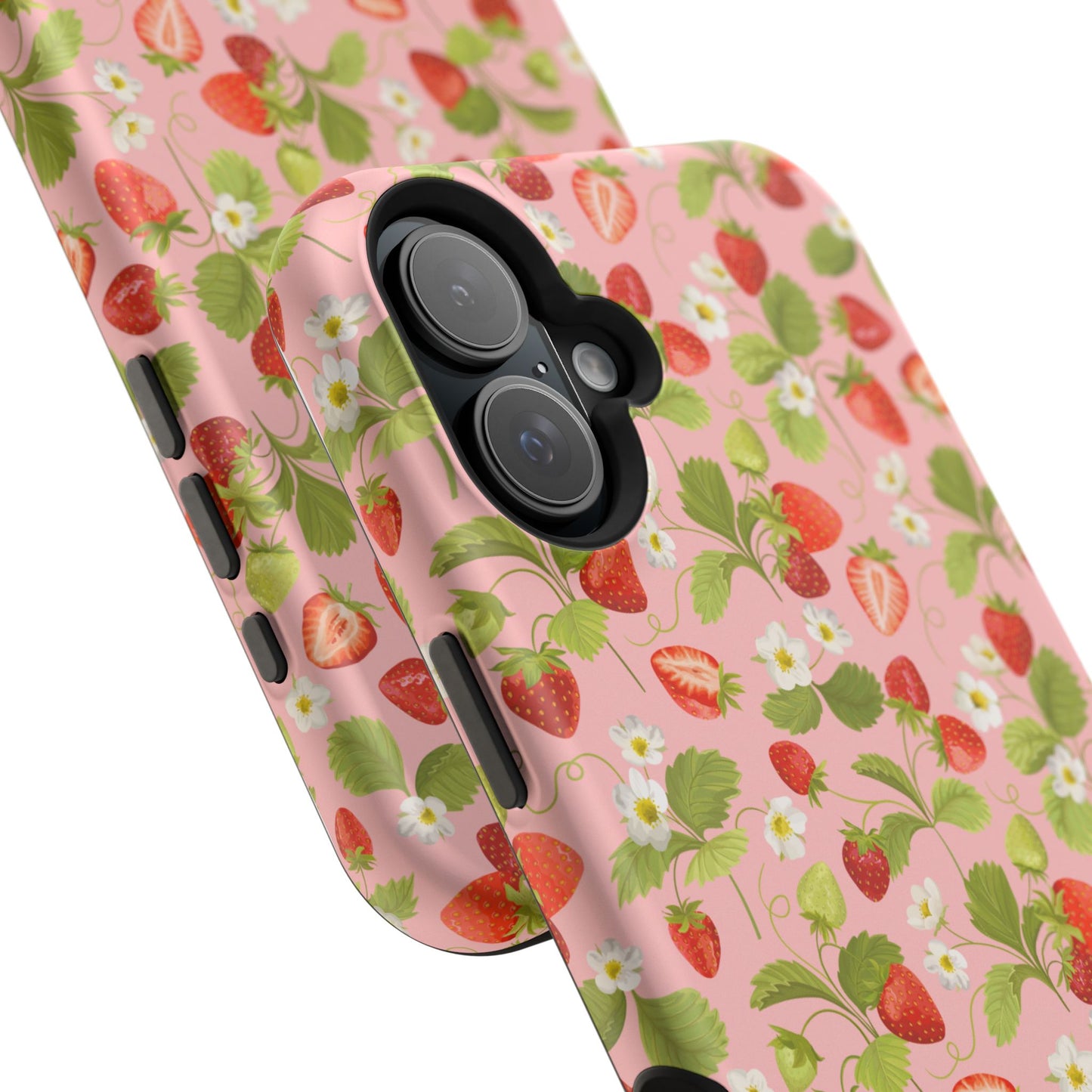 Strawberry Pattern Magnetic Phone Case, Fruit Lover’s Accessory, Cute Gift, Summer Vibe, Phone Protection