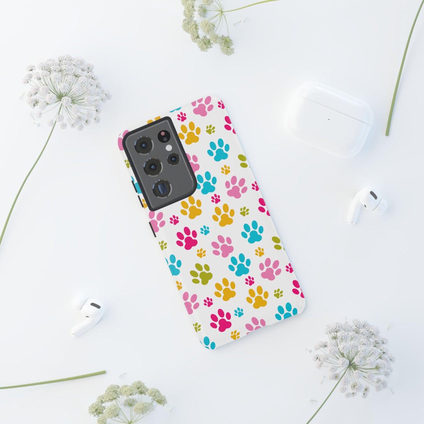 Colorful Pet Paw Print Phone Case for Dog Loves for Samsung