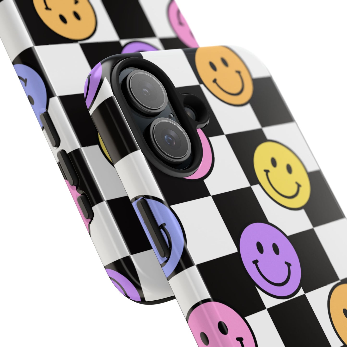 Colorful Smiley Face Phone Case, Durable Phone Cover, Fun Tech Accessories, Great for Gifts, Birthday, Holiday