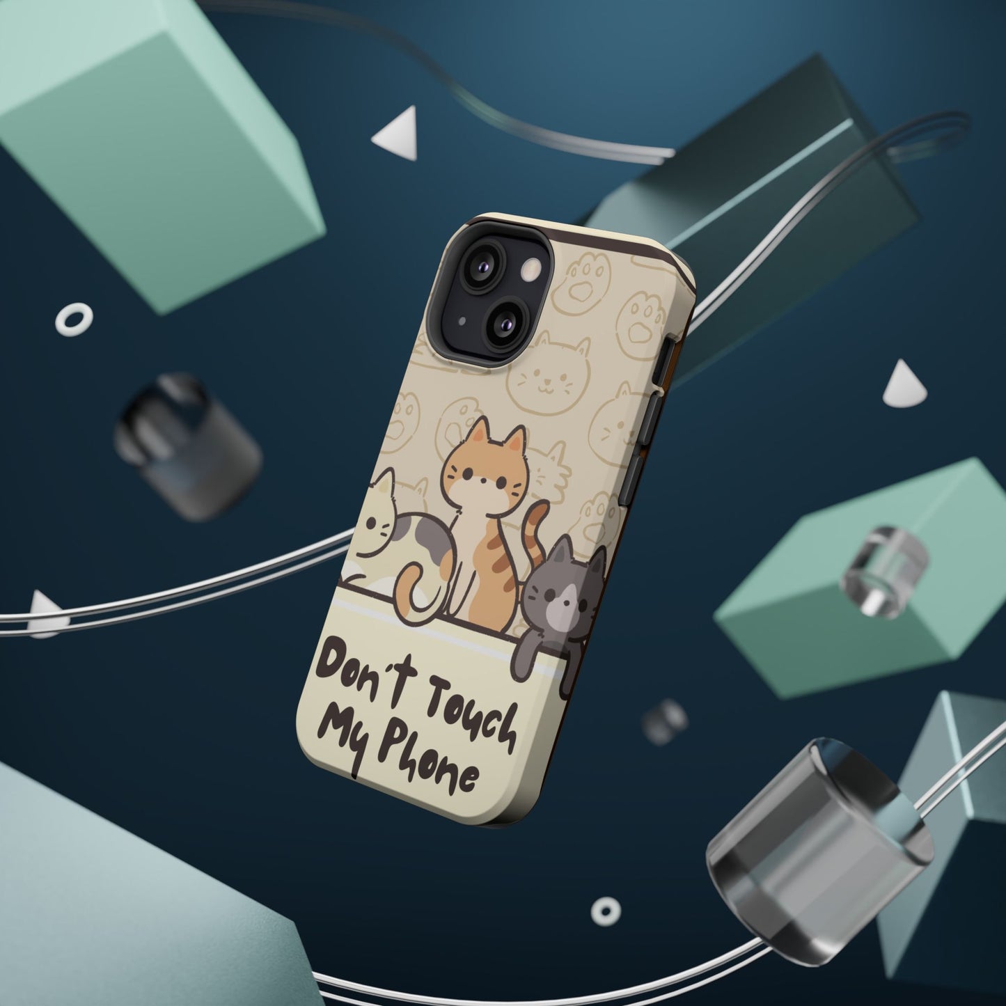 Cute Cat Tough MAGNETIC Phone Case - Don’t Touch My Phone!