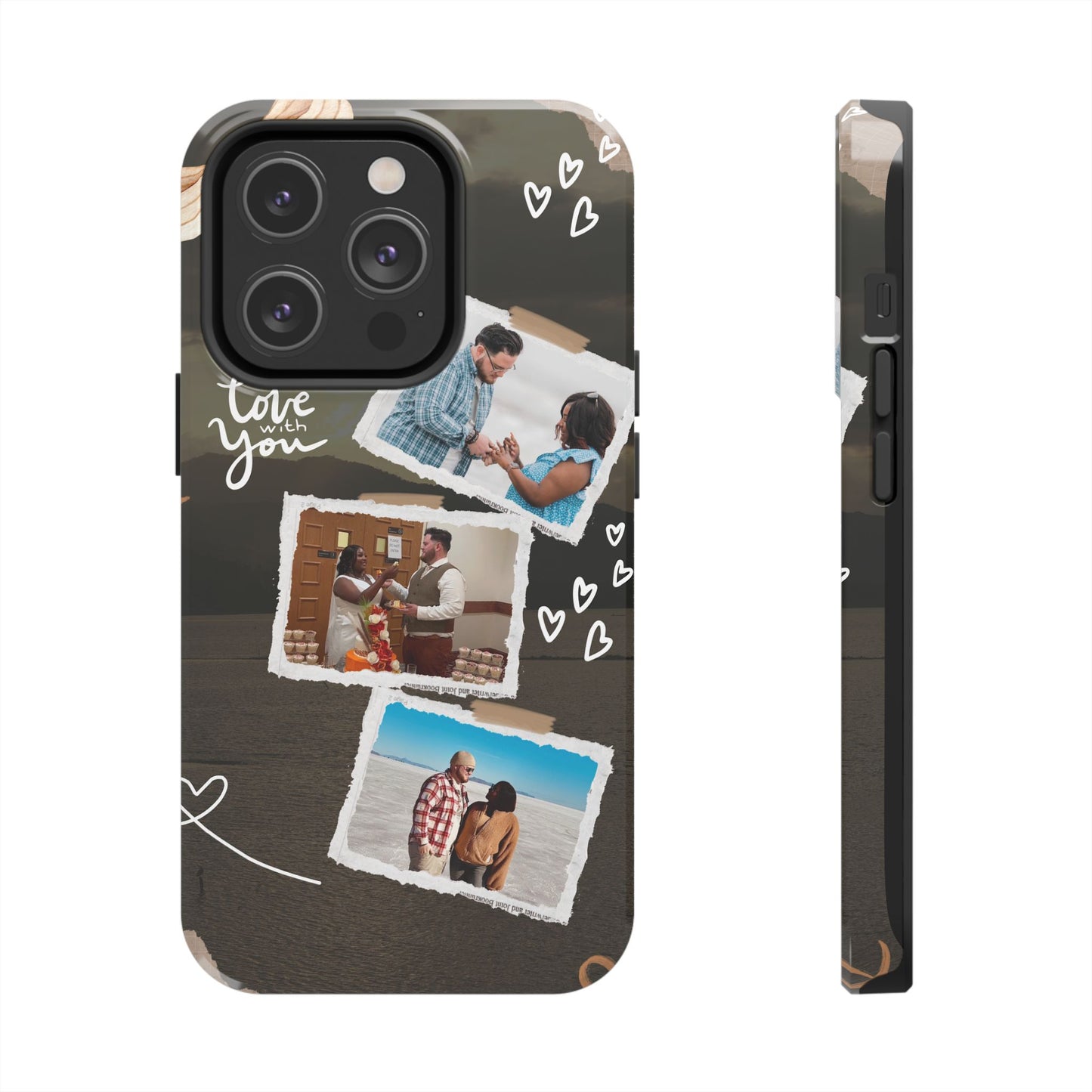 Personalized I'm in love with you Custom 3 Photo Tough Phone Case for Iphone