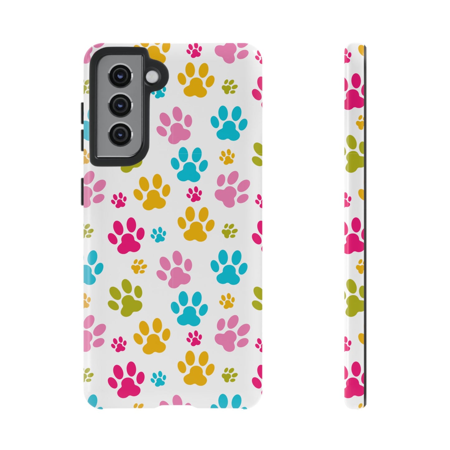 Colorful Pet Paw Print Phone Case for Dog Loves for Samsung