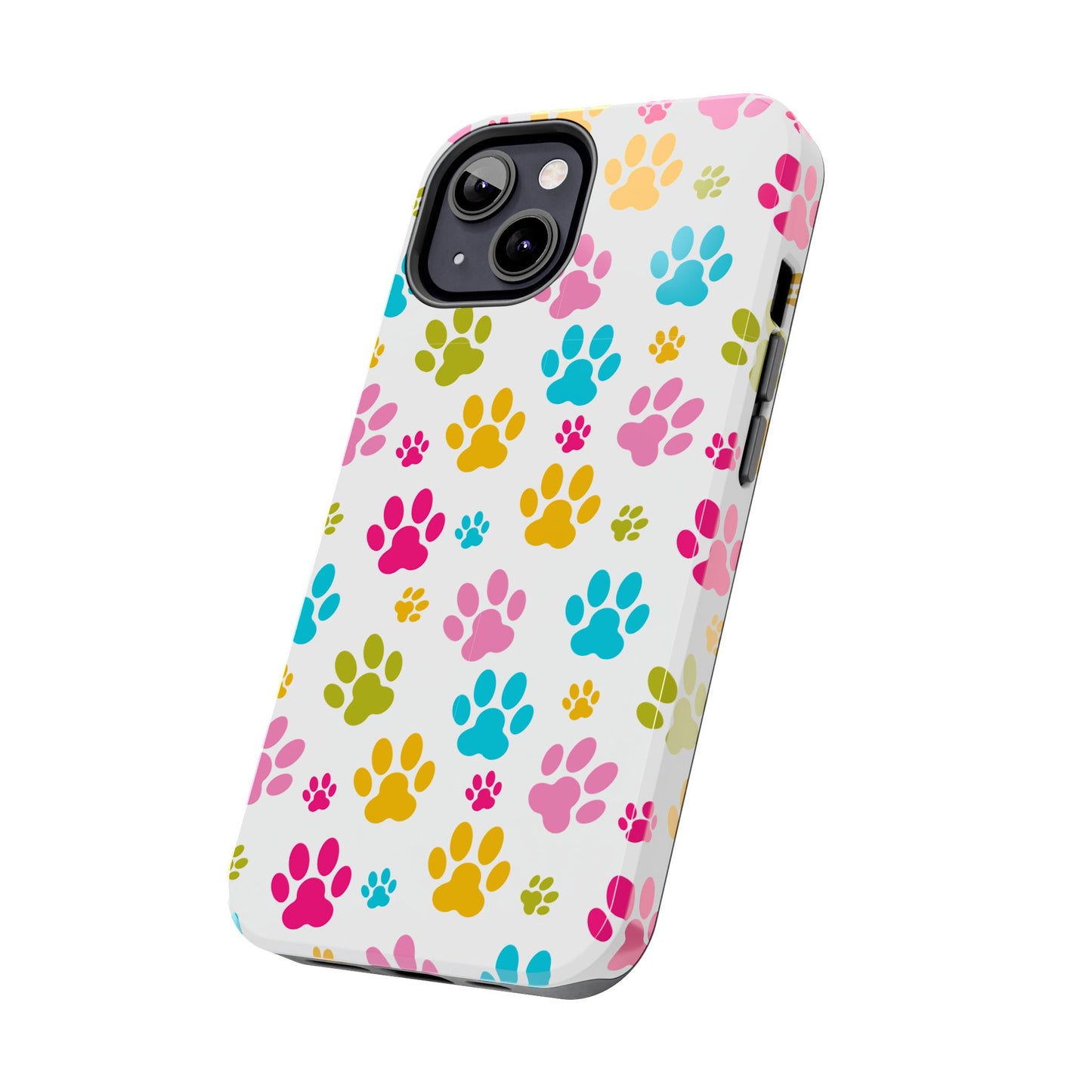 Colorful Pet Paw Print Tough Phone Case for Dog Loves for Iphone
