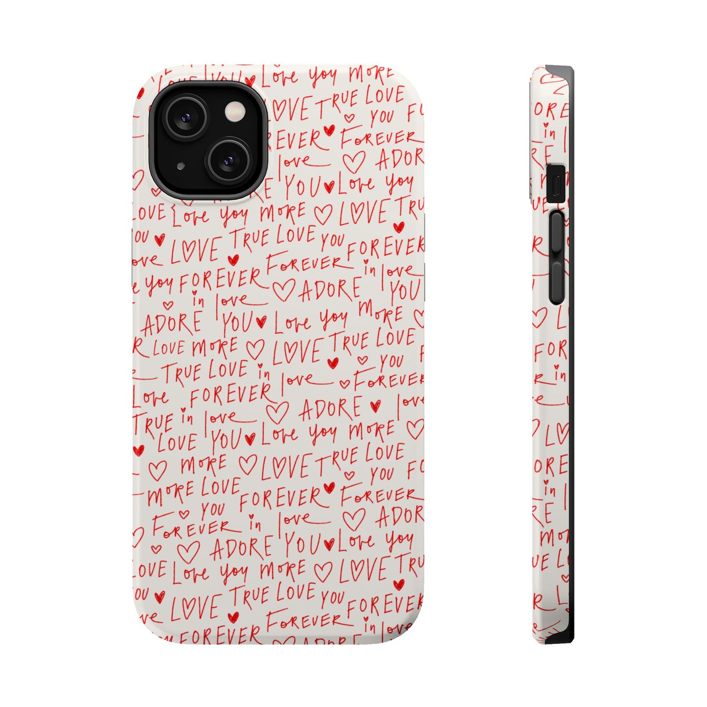 Love Hearts MAGNETIC Tough Case for iPhone,  Cute Heart Design, Adore You Case, True Love Protection