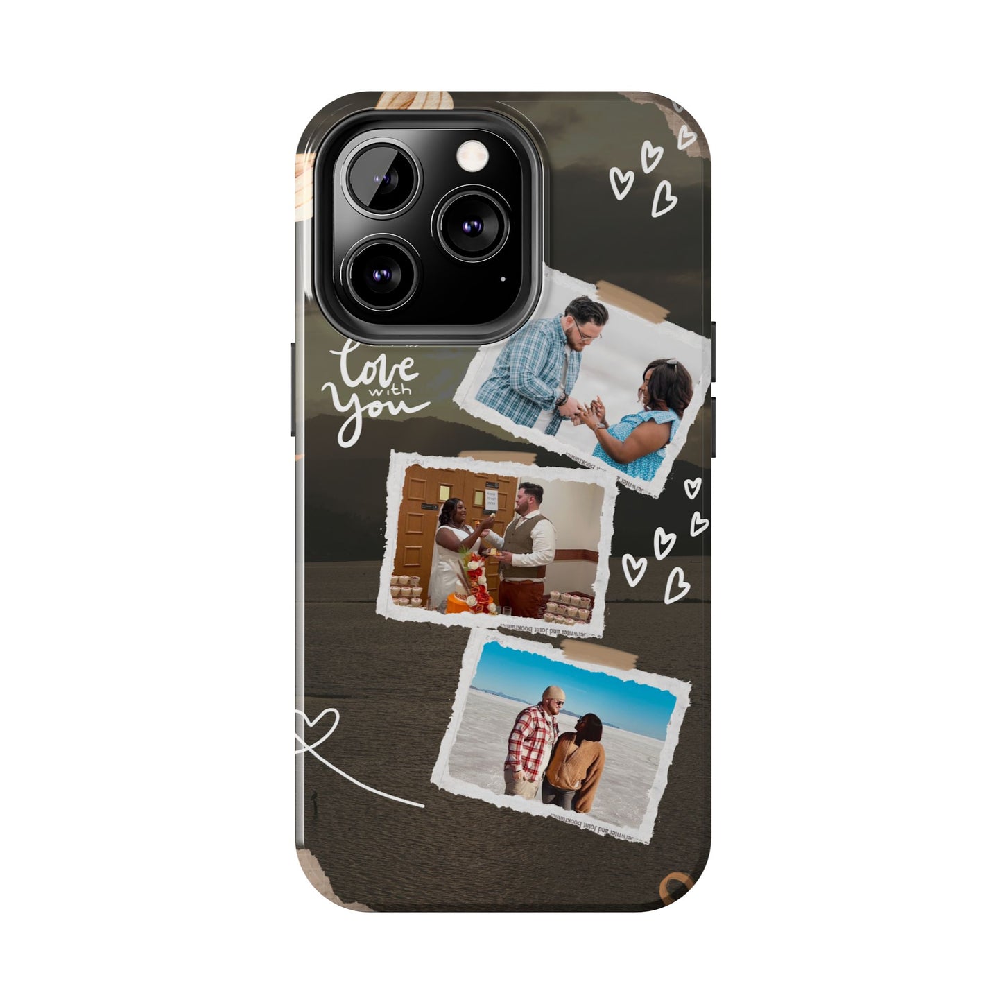 Personalized I'm in love with you Custom 3 Photo Tough Phone Case for Iphone