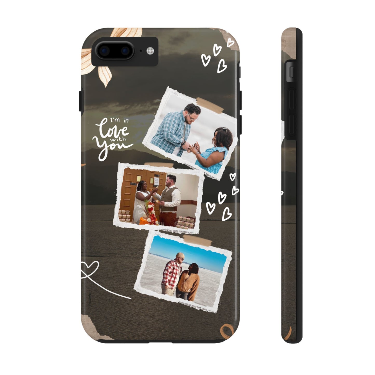 Personalized I'm in love with you Custom 3 Photo Tough Phone Case for Iphone