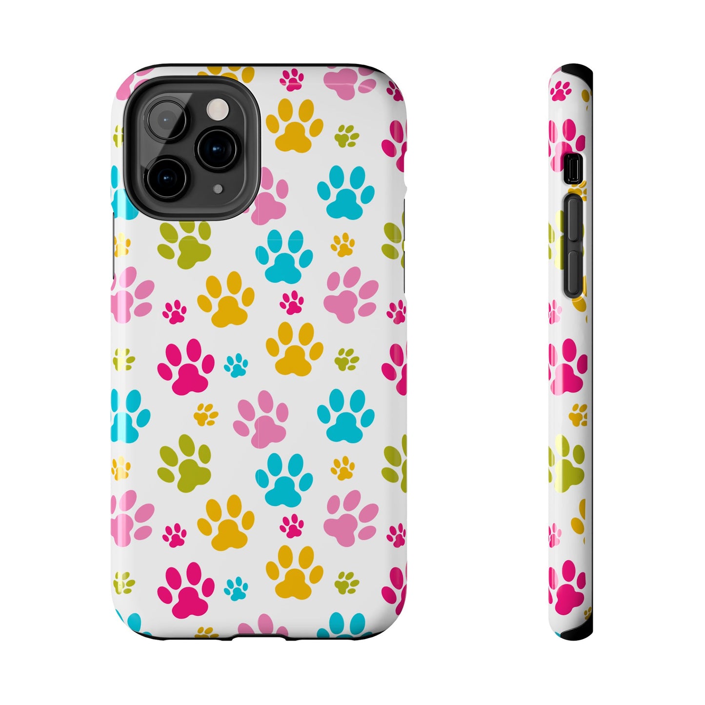 Colorful Pet Paw Print Tough Phone Case for Dog Loves for Iphone