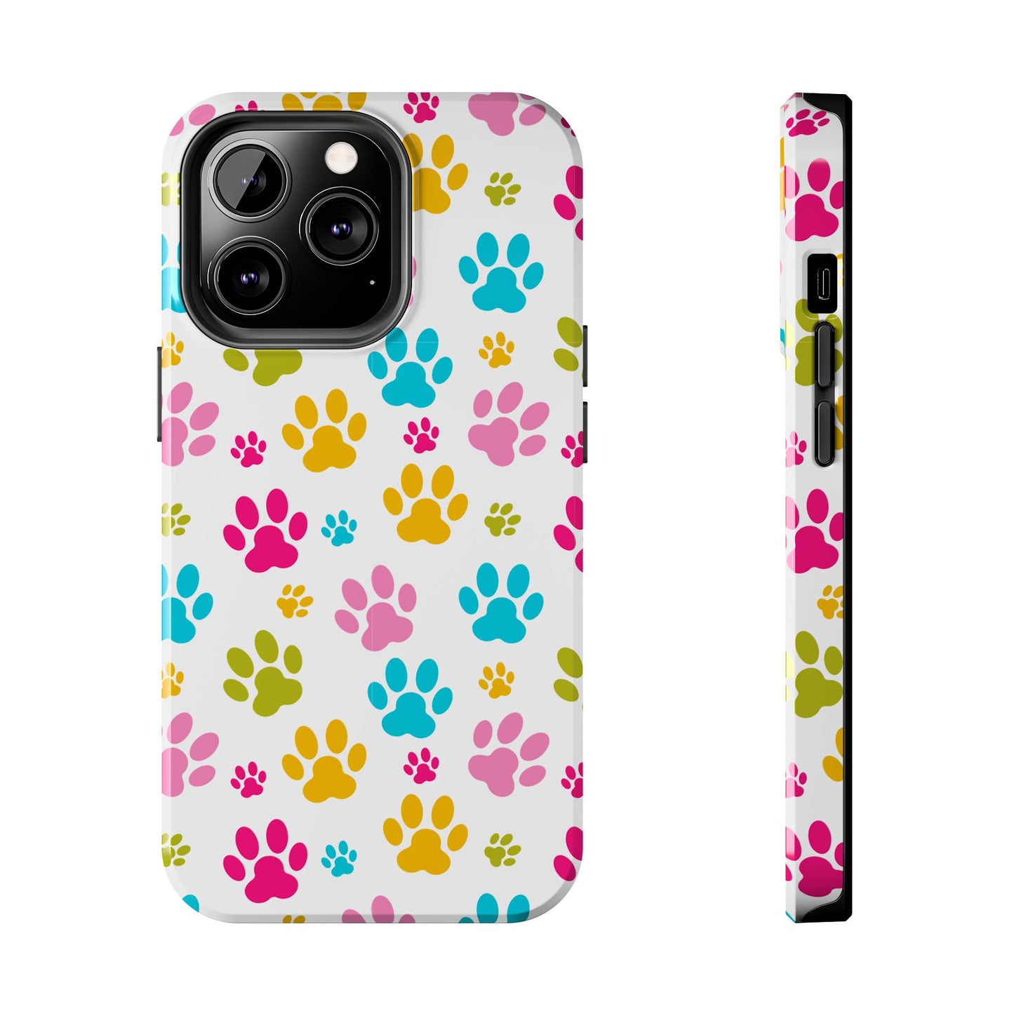 Colorful Pet Paw Print Tough Phone Case for Dog Loves for Iphone