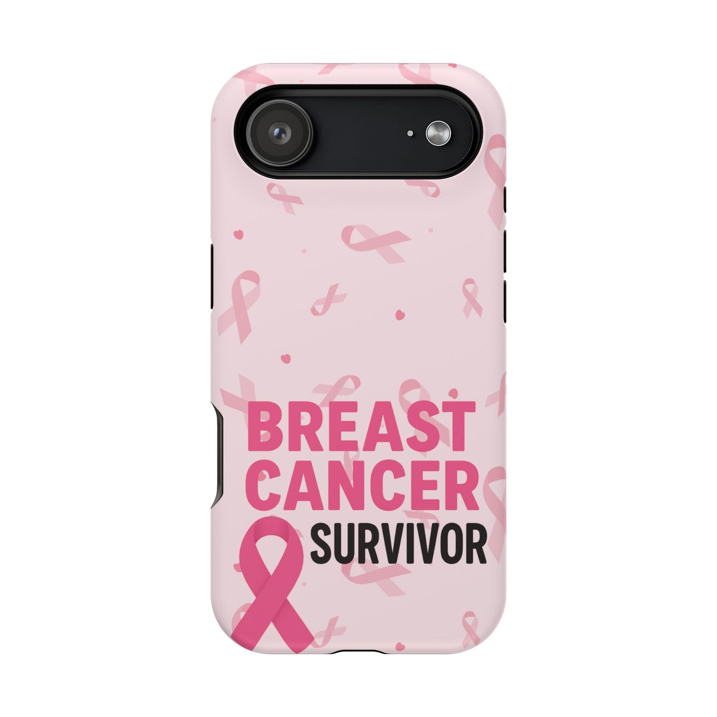 Breast Cancer Survivor Magnetic Phone Case, Impact-Resistant, Pink Ribbon for Iphone