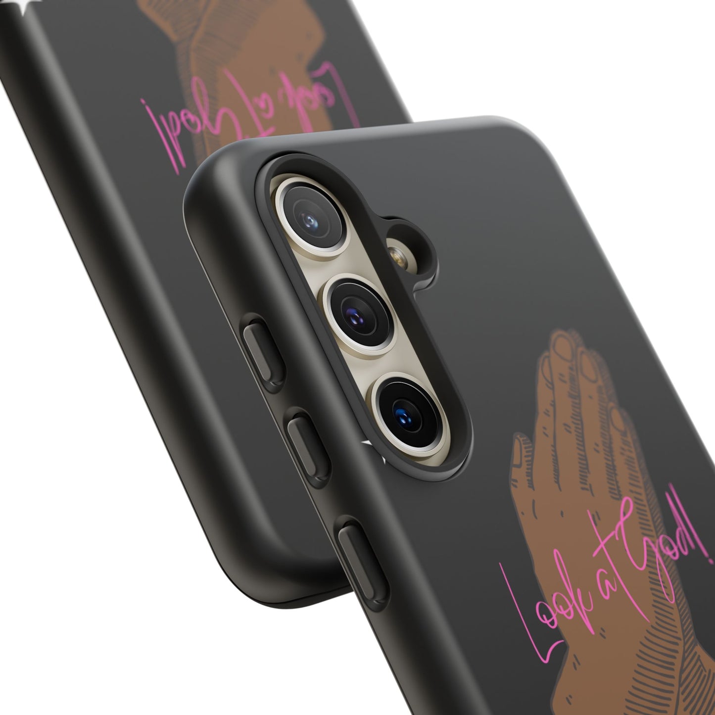 Phone Cases - 'Look at God' Praying Hands Religious Design Tough Case for Samsung
