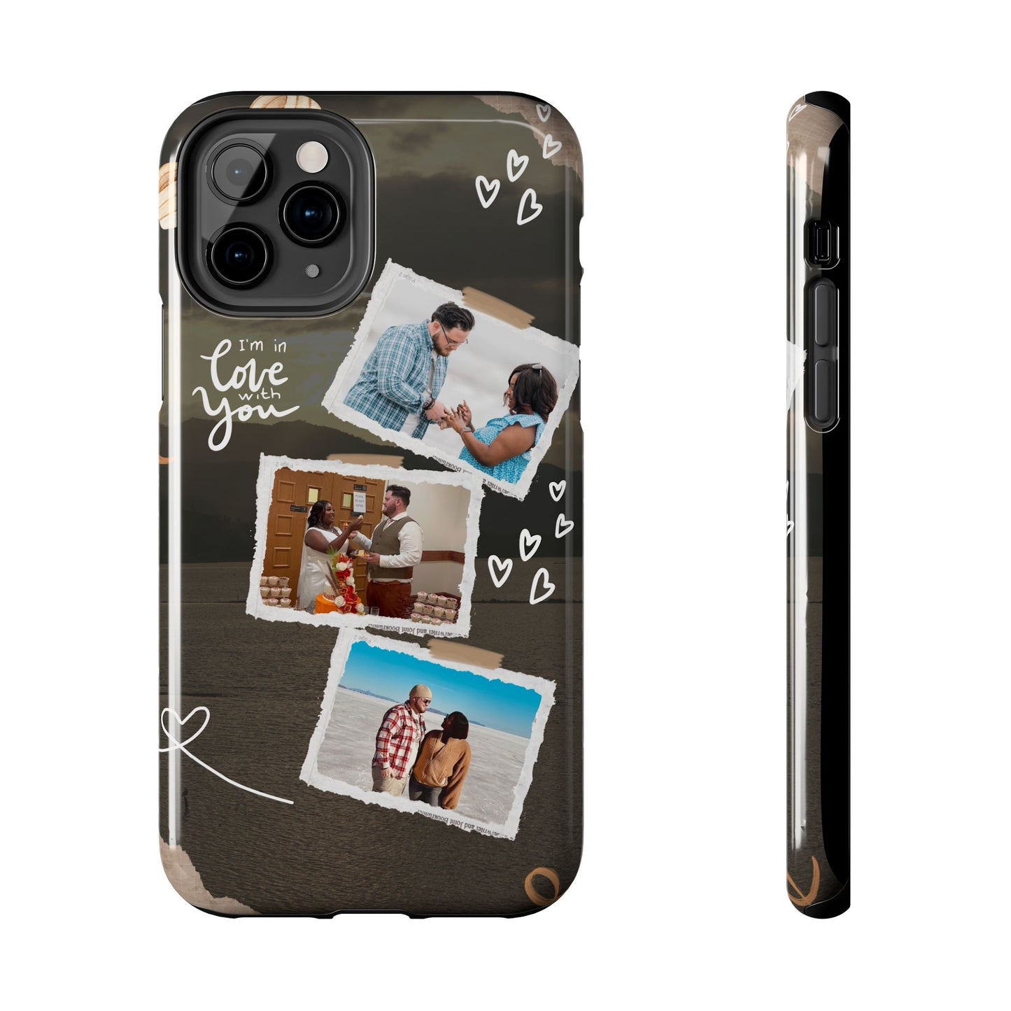 Personalized I'm in love with you Custom 3 Photo Tough Phone Case for Iphone