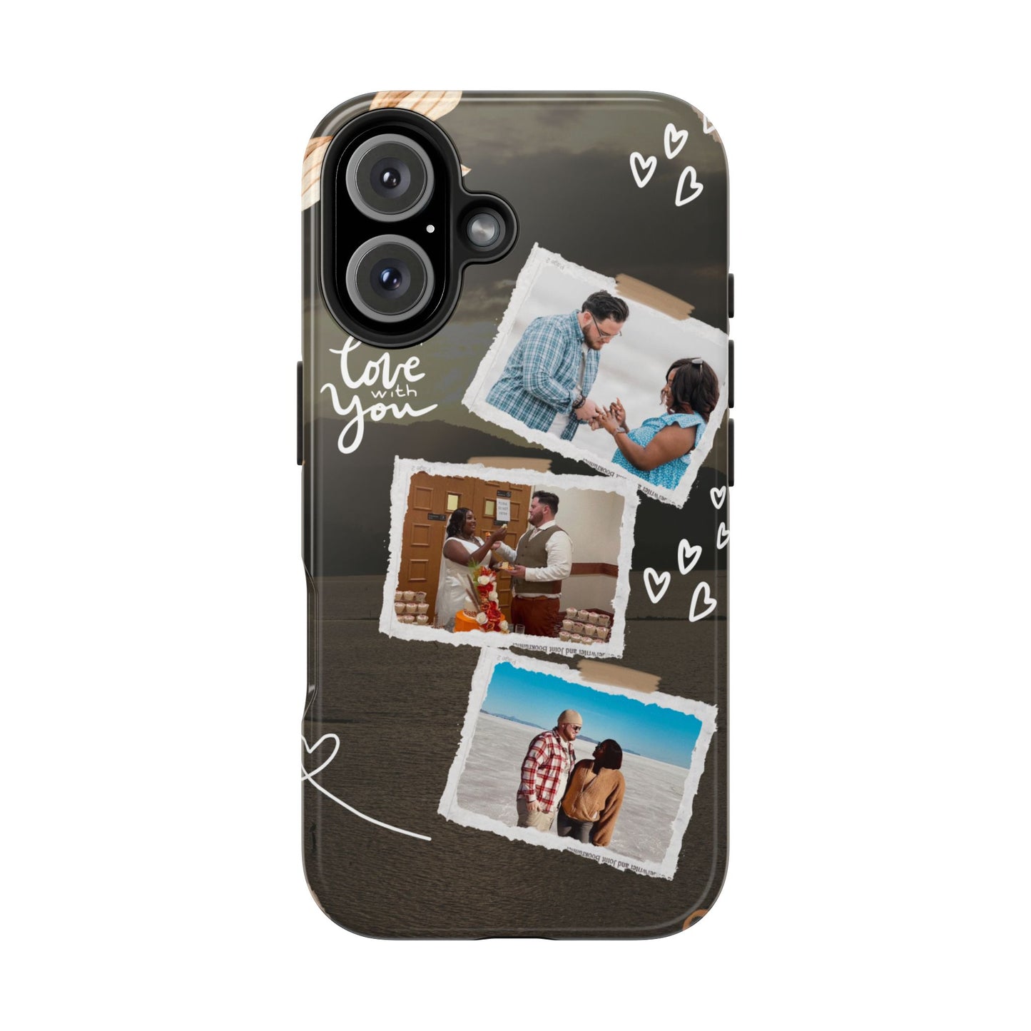 Personalized I'm in love with you Custom 3 Photo Tough Phone Case for Iphone