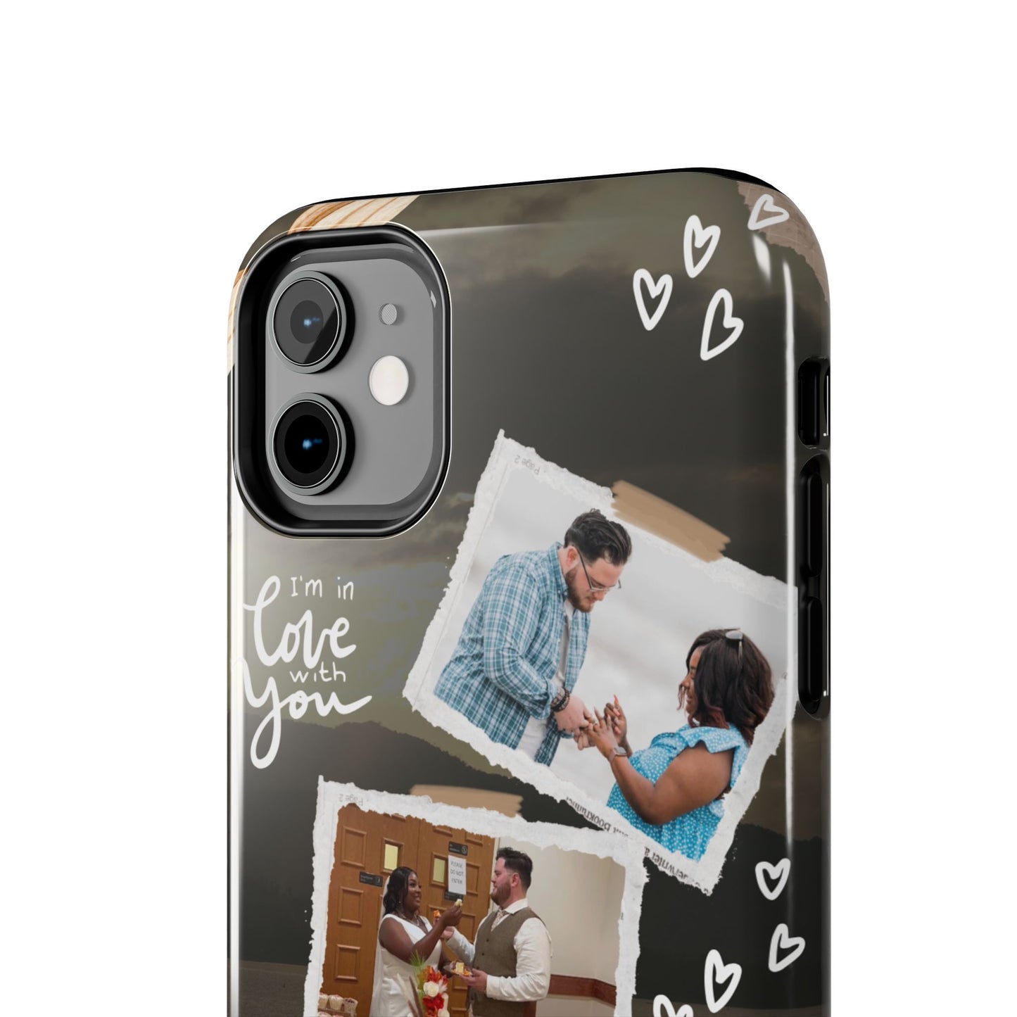 Personalized I'm in love with you Custom 3 Photo Tough Phone Case for Iphone