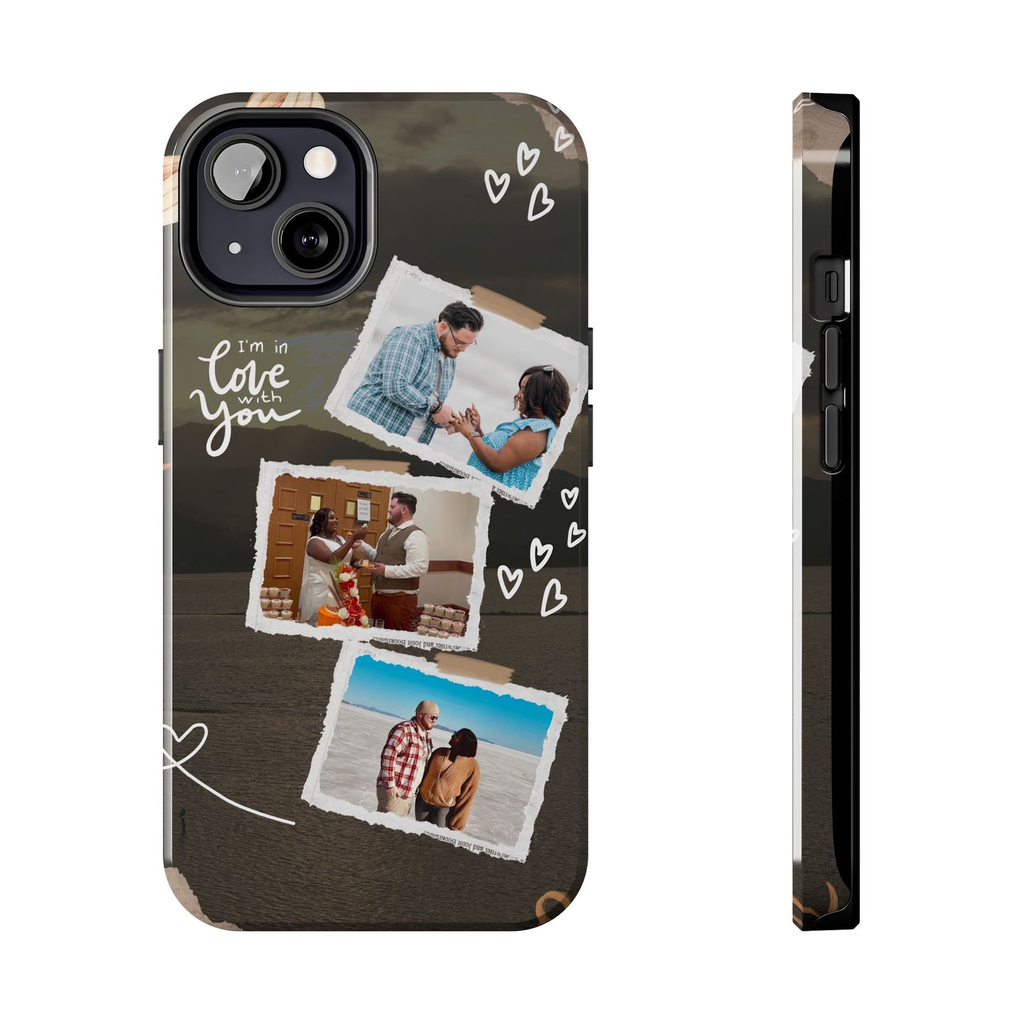 Personalized I'm in love with you Custom 3 Photo Tough Phone Case for Iphone