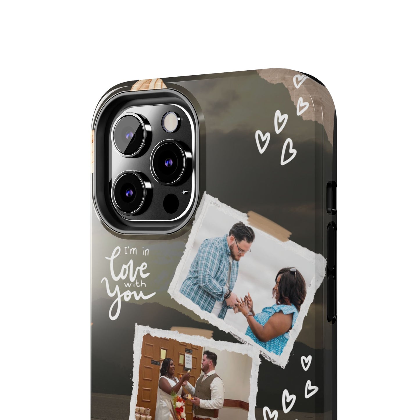 Personalized I'm in love with you Custom 3 Photo Tough Phone Case for Iphone