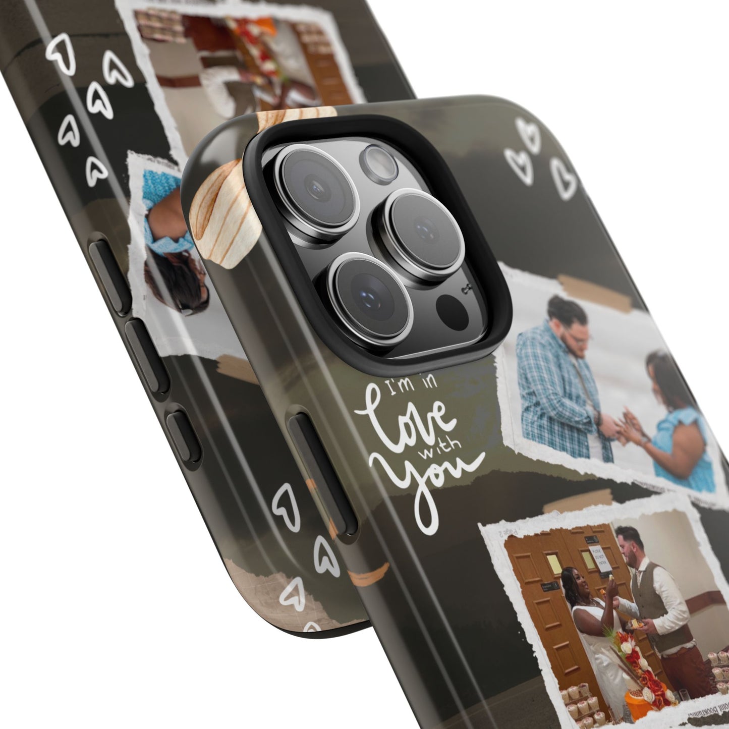 Personalized I'm in love with you Custom 3 Photo Tough Phone Case for Iphone