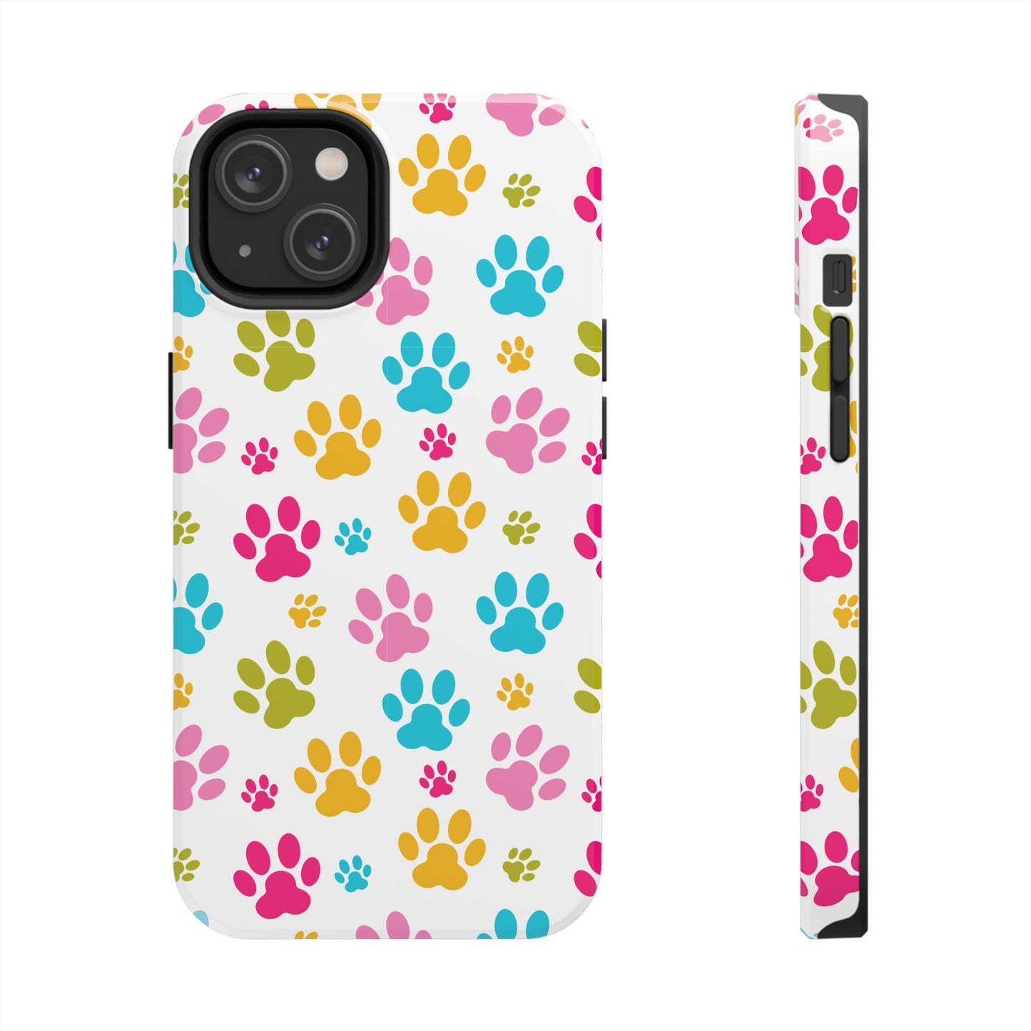 Colorful Pet Paw Print Tough Phone Case for Dog Loves for Iphone