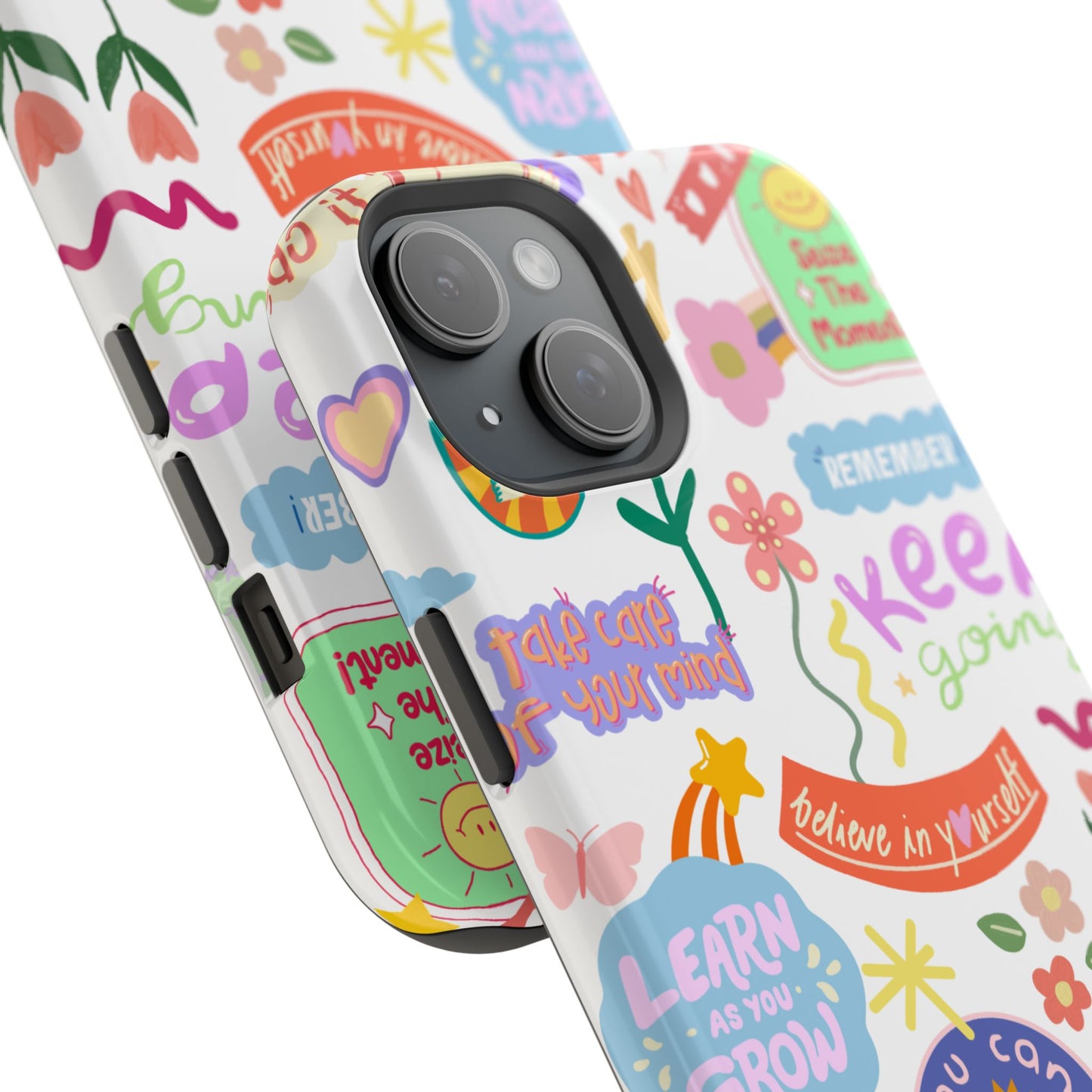 Inspirational, Motivational Phone Case, Cute Floral, Confidence Case, Gift for Her, Positive Vibes